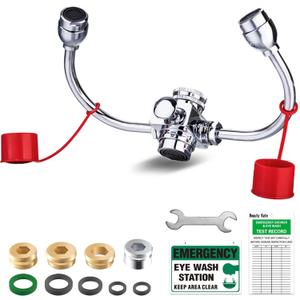 Eyewash Station  Faucet Mounted Emergency Eye Wash Unit for Sink Attachment, Eye Flush Shower for First Aid Safety