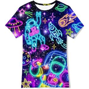 Enlifety Boys Girls T-Shirts 3D Graphic Shirts Kids Cool Short Sleeve Tees Size 12-14T