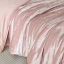Pink Comforter Set King Size,Crushed Velvet Luxury Bedding Set Winter Warm Fuzzy Flannel Bed Set 3 Pieces,Sparkling Comforter and 2 Pillowcases