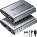 ByteWave 4K HDMI Extender, 1080p HDMI Over Ethernet Cable Cat5e/6/7 up to 50m/164ft, Loop-Out, PoC, IR Control Supported, HDMI 1.3 HDCP - Grey