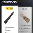 OCPTY High-Lift Blades 42 '' Mower Blades Fit for John Deere d105 d110 d125 d130 LT160 LA135 42 inch blades for John Deere AM137327, AM141032, M154061 2Pack