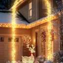 Flacchi Christmas Decoration Outdoor Arch Lights - 9.5FT 460LED Waterproof String Lights with Timer, 8 Modes for Holiday Party,Wedding, Garden, Patio (Warm White)