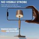 New Cordless Table/Desk Lamp, 8000mAh Rechargeable Battery Operated,Double Luminescence Dimming for Restaurant/Bedroom/Bars/Outdoor Party/Camping/Coffee Shop Night Light (Dark & Light Brown 1PACK)