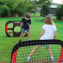Kidodo Portable Soccer Goal Net Set - Pop Up Training Soccer Goals for Backyard - Indoor or Outdoor Versions - Easy Assembly - Great for Kids and Adults