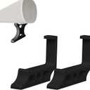 Soundbar Stand Compatible with Arc, Adjustable 3-Height Riser Base (25mm-75mm), Sturdy Base for TV & Shelf, Prevents Audio Blockage, Tool-Free Installation(25mm Black)