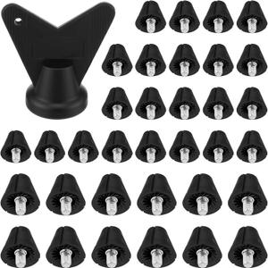 37 Pcs Soccer Cleats Replacement Studs Plastic Football Cleat Spikes with Wrench Rugby Soccer Shoe Studs Lightweight Traction for Training, M5 Thread Boots, 13mm and 16mm