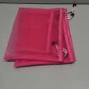 HRX Package Nylon Mesh Makeup Bags with Zipper, 6PCS Cosmetic Pouches Travel Organizer Case Hot Pink for Purse Diaper Bag (A5 x 3pcs, A6 x 3pcs)