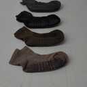 Doctor's Select Diabetic Ankle Socks with Grippers for Men and Women - 4 Pair 1/4 Length Neuropathy Socks for Women (Medium, Brown/Gray Pack - 4 Pairs)