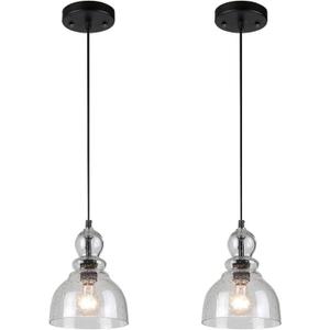 Ciata Lighting 1-Light Indoor Adjustable Mini Pendant - Bronze Indoor Pendant (2 Pack) (Oil-Rubbed Bronze)