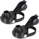 Auto Flip Lid for Hydro Flask Wide Mouth, Great Spout Lid for Simple Modern, Fits for Iron Flask and Other Brands, Replacement Lid with Button Lock (BlackXBlack)