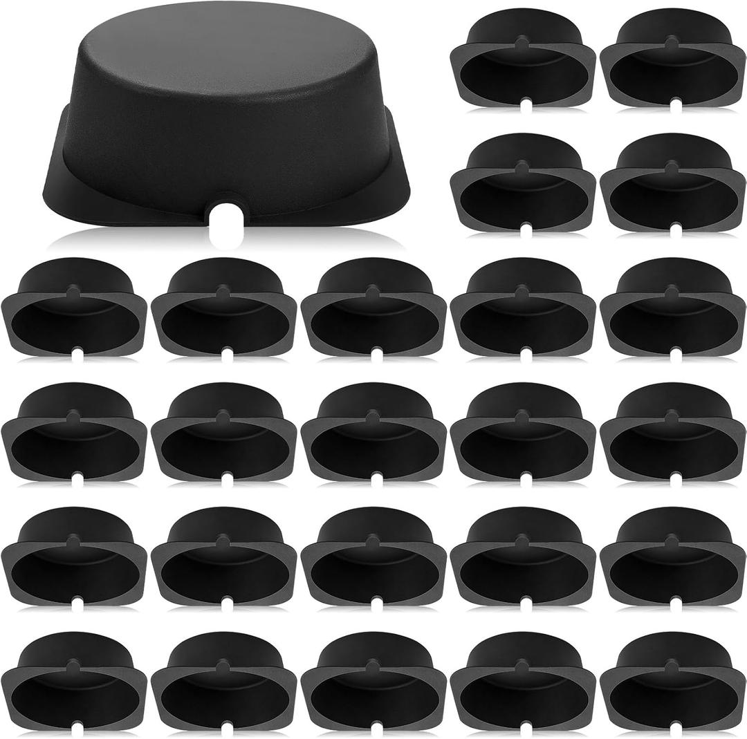 Tuanse 25 Pack Recessed Light Cover for Attic Insulation, Fire Resistant Can Covers for 6 Inch Lighting Fixtures, 8.6 x 8.6 x 2.9 Inch, Reduce Heat Loss & Air Leakage, Easy Install (Black)
