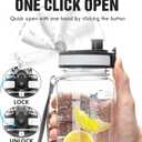 OLDLEY Water Bottle, 32oz Motivational Sports Water Bottle with Time Marker - Times to Drink - Tritan, BPA Free, Wide Mouth Leakproof, Clear (1 Bottle)