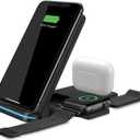 iLive 3-in-1 Wireless Charging Stand Black