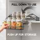 3-Tier Pull Down Spice Rack Organizer for Inside Cabinet Pantry Expandable Display Riser Shelf Kitchen Seasoning Shelf (31.5cm/12.4in)