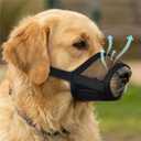 Evollax Dog Muzzle Medium Sized Dogs - Soft Muzzle for Medium Sized Dog with Air Mesh | Adjustable Mussle to Stop Biting Barking and Chewing | Allows Panting and Drinking