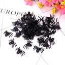 4 x MYUBWTF 120 PCS Mini Fake SpiderPlastic in Colour Spider Toys, Simulated Insect Toys for Funny Prank Spider and Joke Halloween Party Supplies (Black)