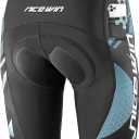 Men's Cycling Shorts Anti-Slip Leg 4D Padded Bike Shorts with 3-Pockets Breathable Biking Bicycle Motorcycle Half-Pants (Large, Gray)