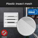 Repa Market ABS Plastic White 5 Inch Dryer Vent Cover Outside, 5 Inch Exhaust Vent Cover with Flaps and Mesh Screen for Walls or Ducting, Outside Vent Covers for House, Kitchen, Exterior Wall Vent