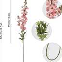 IPOPU Pink Artificial Delphinium Flowers 33.5" Long Stem Artificial Flowers Vintage Pink Fake Flowers for Wedding Centerpieces for Home Tables Party DecorVintage Pink