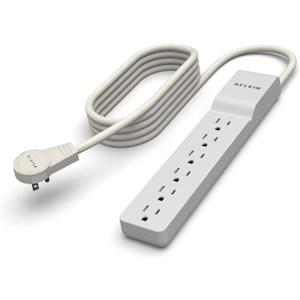 Belkin 6-Outlet Surge Protector Power Strip, 6ft Cord, 360 Rotating Plug - 1080 Joules Protection