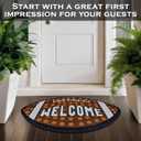 Fall Football Door Mat 30x17 Inch, Football Welcome Mat for Covered Outdoor Area, Welcome Outdoor Rug, Front Doormat Outdoor Coir Rug, Fall Decor