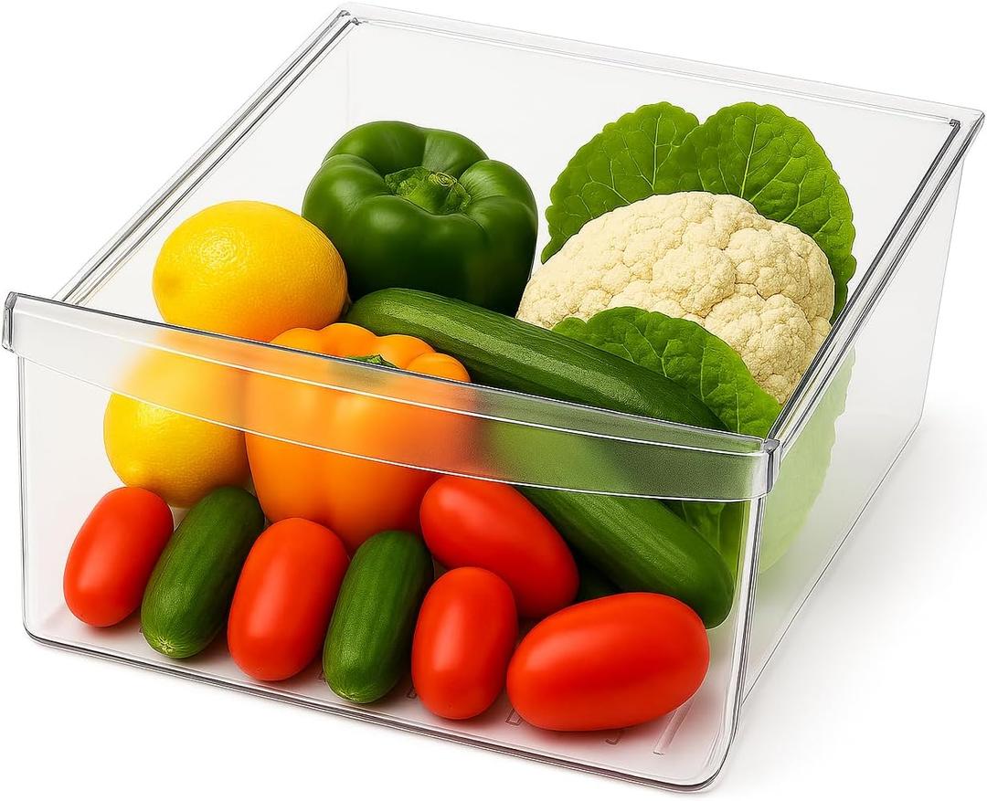 Smart Choice 240530811 Refrigerator Crisper Drawer Bin – Clear, Impact Resistant Replacement Compatible with Frigidaire 240530811 240530801 240530803, Fits Select Frigidaire & Kenmore Models