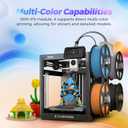 Flashforge AD5X Multicolor 3D Printer, 600mm/s High-Speed 3D Printer with 300C Nozzle, Auto Leveling and PEI Flexible Plate, 220x 220 x220mm