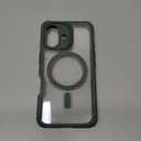 ESR for iPhone 16 Case, Compatible with MagSafe, Full-Body Military-Grade Drop Proof Case with Built-in 9H+ Tempered Glass Screen Protector, Armor Series, Clear Green