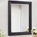 AAZZKANG Black Mirrors for Wall Rectangle Wood Framed Large 28"x20" Decorative Wall Mirror for Bedroom Bathroom Living Room Dressing Room Entryway