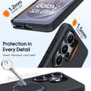 JAME for Samsung Galaxy S26 Ultra Case, Ring Holder Stand Kickstand, Dual Layer Shockproof Protective Cover with Screen Protector, Magnetic Accessory Friendly Galaxy S26 Ultra Phone Case 6.9", Black