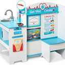 Melissa & Doug Wooden Get Well Doctor Activity Center - Waiting Room, Exam Room, Check-In Area - FSC Certified.