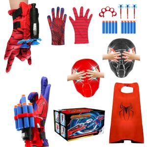 DRAVF Spider Web Shooter Toy for Men and Kids, Super Spider Webs Shooters Hero with Wrist Toys Set Cool Stuff Funny for Christmas Halloween Birthday Gifts (Blue)