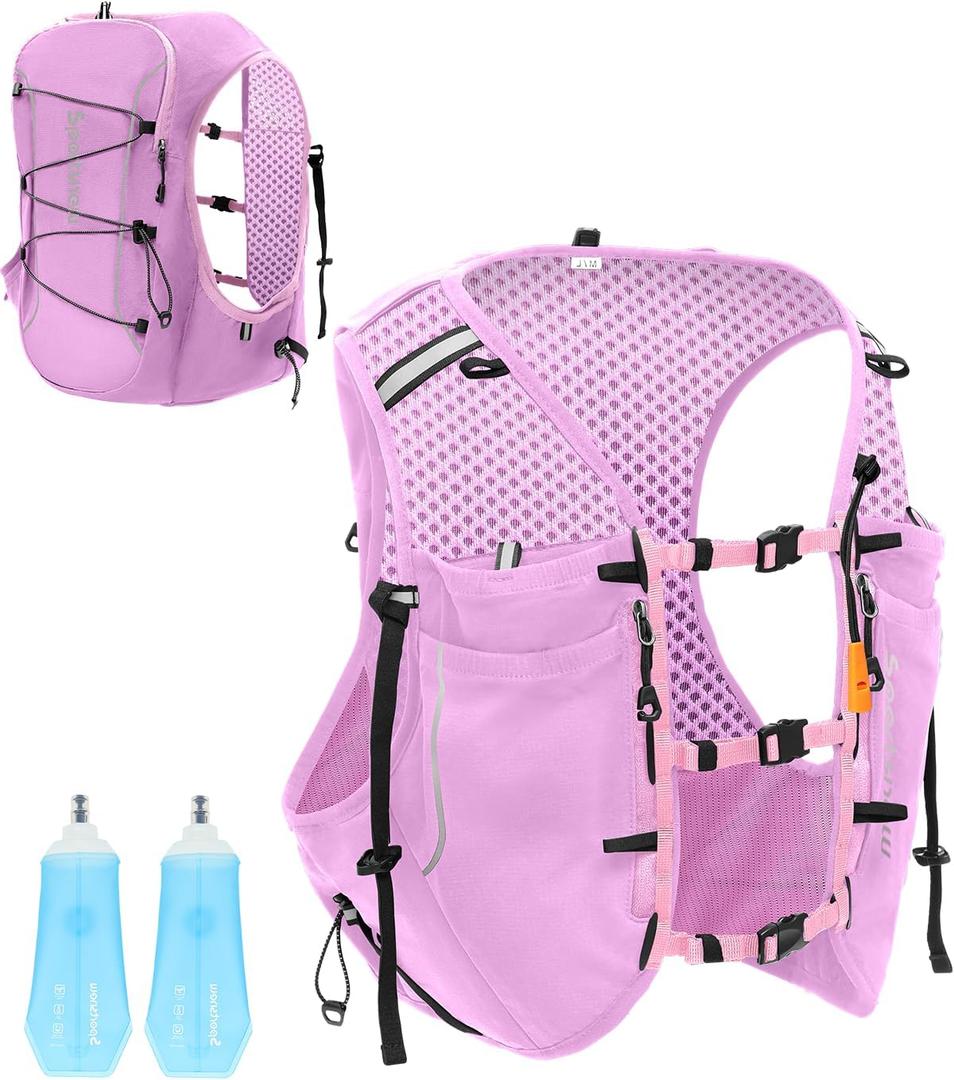 Sportsnew Running Vest for Women Men, Lightweight 10L Hydration Backpack with Waterproof Phone Pocket, Hydration Pack with Water Bladder for Hiking Trail
