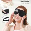 LKY DIGITAL Sleep Mask for Side Sleeper 3 Pack, Blackout 3D Eye Mask for Sleeping, Night Blindfold for Men Women (Gray & Blue & Black)