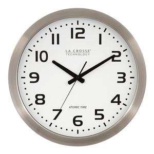 La Crosse Technology Wall Clock, Metal, 16-inch Dia. (WT-3161WH)