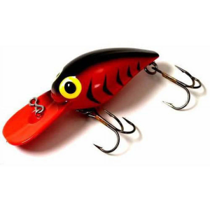 4 Pack Brad's Killer Fishing Gear Wiggler (Fluorescent Red/Black Herringbone, 3 3/4-Inch) 