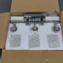 3 - Light Bathroom Lighting Fixtures Over Mirror, Polished Chrome Modern Vanity Lights with Crystal Glass Shade, Over Mirror Nickel Wall Lights for Kitchen Dinning Room Bedroom Balcony Hallway
