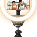 UBeesize 12" Desk Ring Light with Stand & Phone Holder - Adjustable Studio Light for PhotographyZoom Meetings, YouTube, TikTok, Live Streaming