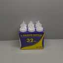 New Star Foodservice Squeeze Bottles, Plastic, Wide Mouth, 32 oz, Clear, Pack of 6