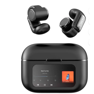 LOBKIN Open Ear Headphones,Clip On Earphones, Wireless Earbud,Open Ear Earbuds with LED Display and 4GB Memory,Bone Conduction Earbuds Built-in HD Microphone,36 Hours Playtime