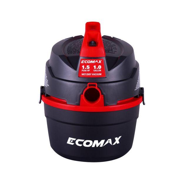 ECOMAX 1gal Portable Wet/Dry Vacuum 1.2" Cleaning Path Black