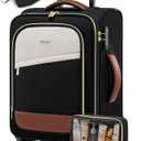 LOVEVOOK 4 Pcs Carry On Luggage 22x14x9 Airline Approved, 20 Inch Carry On Suitcases with Wheels, Softside Rolling Suitcase for Women Men, with TSA Lock Weekender Travel Luggage ((Scratch on the back))