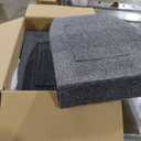 CANMOV Manual Recliner Chair with Massage and Heat,Soft Fabric Recliner Chair with Overstuffed Arm and Back, Manual Reclining Single Sofa with 2 Cup Holders, Side Pocket for Living Room,Dark Grey