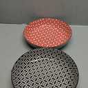 DOWAN 11.5" Large Serving Platter, 2.9 Qt Decorative Fruit Bowl for Kitchen Counter, Serving Dishes for Salad Pasta Entertaining Parties, Ceramic Serving Bowl Plates, Big Colorful Bowls for Home Decor