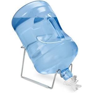 Brio Metal Plated 3-5 Gallon Water Jug Stand and 2 Dispenser Valves, Rust-Resistant Non Slip Water Stand: