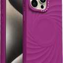 ORNARTO Vortuxe for iPhone 15 Pro Case 6.1" | 2X MIL-STD Drop Protection | Compatible with MagSafe | Sleek Aesthetic Liquid Silicone Phone Cover - Fuchsia