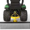 AUTOSAVER88 60" 3 Point Landscape Rake,Tow Behind Rake with 360 Degree Rotation for Category 1 Tractor Attachments,Pine Straw Harrow for Garden,Farm,2 Package in Total,Yellow & Black