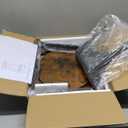 Side Table, Small End Table with Metal Frame, 3-Tier Bedside Tables, Round Side Tables for Living Room Bedroom Couch Bathroom, Oval, Vintage Brown