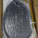 WANLIAN Small Side Table,23inch C Shaped End Table for Sofa and Bed, TV Tray Table with Metal Frame for Couch, Living Room, Bedroom (White+Gold)