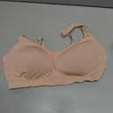 Momcozy Hands-Free Pumping Bra, Wireless & Seamless Breast Pump Bra, Breathable Tencel Fabric & Fully Fixed Cups (Large, Oyster Pink)